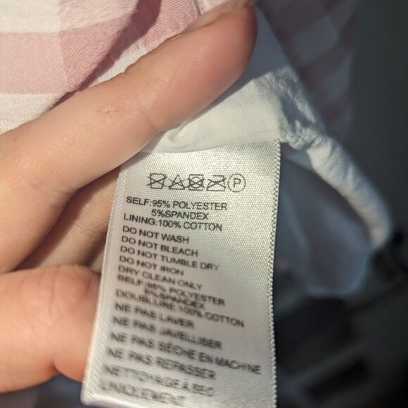 Urban Outfitters Long Sleeve Mini Dress Pink White Gingham Dress - Picture 3 of 4